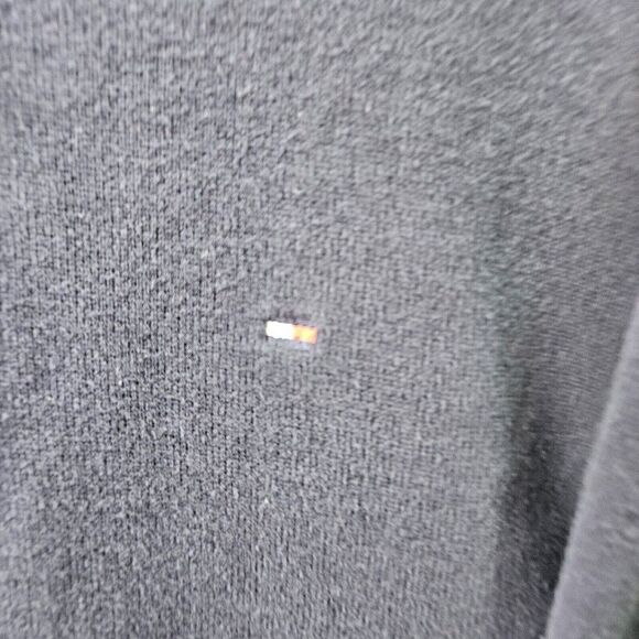 Tommy Hilfiger Sweater Mens Large Blue Knit 1/4 Zip Mock Neck Logo Pullover - Picture 2 of 9